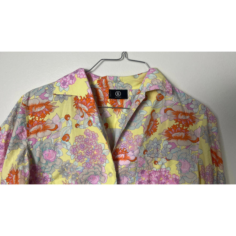 BOGNER COLLECTION FLORAL BUTTON UP SHIRT M - Picture 2 of 8